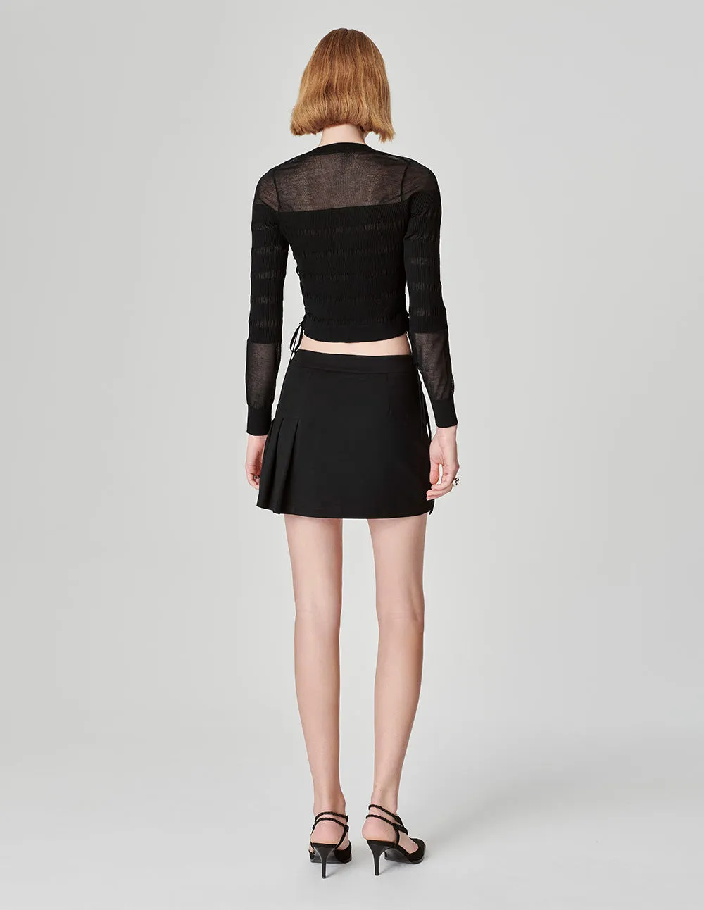 Women's Side-Strap Half-Pleated Skirt