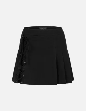 Women's Side-Strap Half-Pleated Skirt