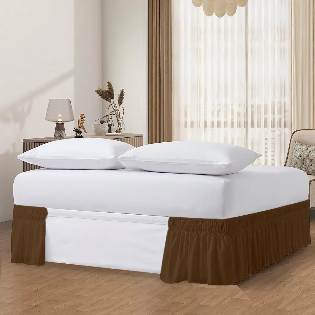Wrap Around Bed Skirt Bliss Solid Chocolate